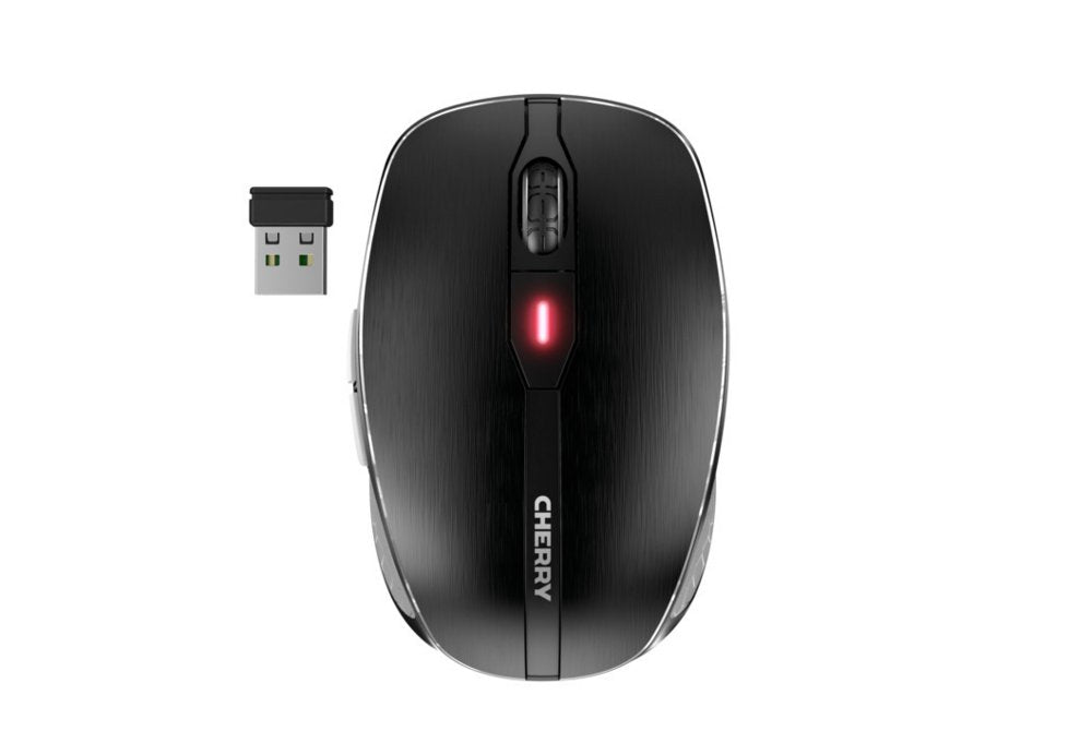 Cherry MW 8C Advanced | Draadloze Muis | Links- en Rechtshandig | RF + Bluetooth | 3200 DPI | Zwart/Grijs - Matmuis - Matmuis